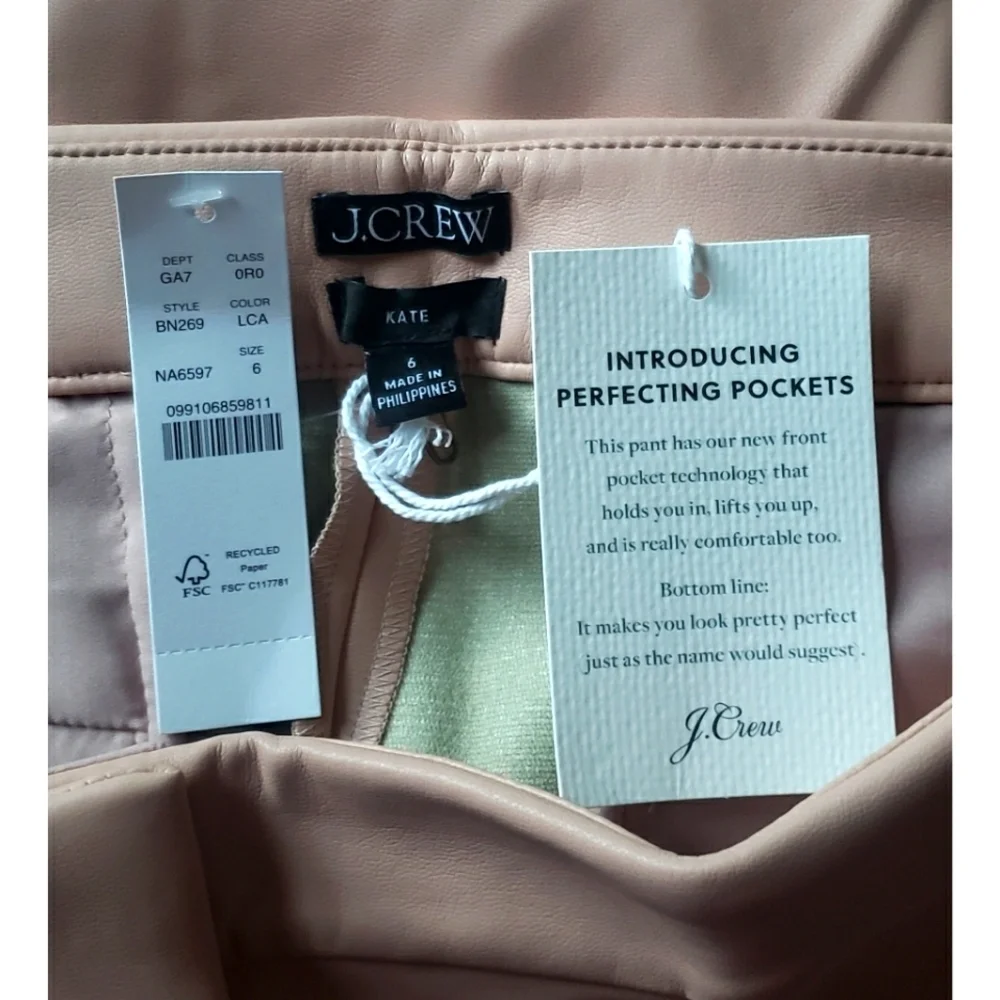 30. J.Crew Kate straight-leg pant in faux leather